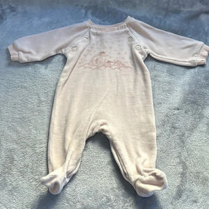 Fixoni  - velour footed baby sleeper. Size 1-2 months